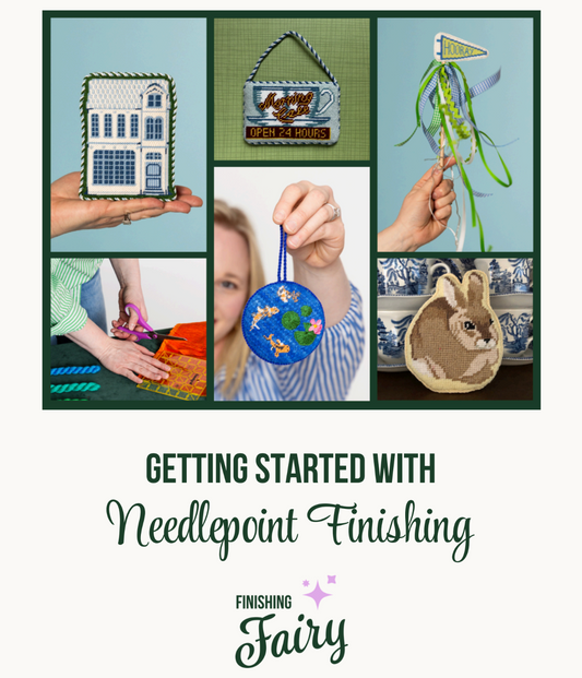 Free getting started with needlepoint finishing guide cover