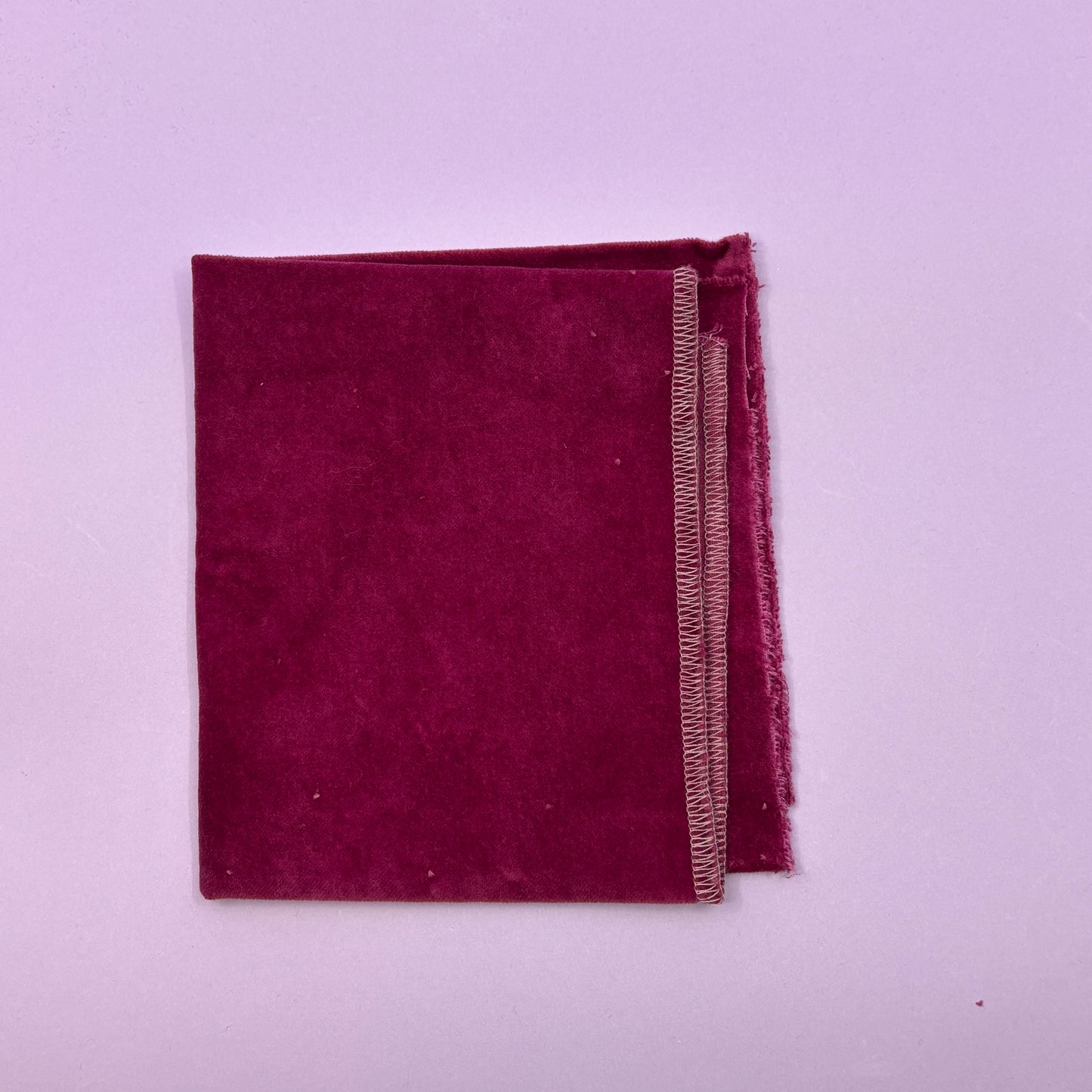 Hand dyed velveteen Fat Eighth by Lady Dot Creates, 18 x 10 inches, ideal for needlepoint ornament and standup backing. Berry Crush color variation.